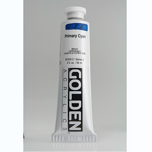 Golden, Heavy Body, Acrylic, Paint, 2oz, Primary Cyan